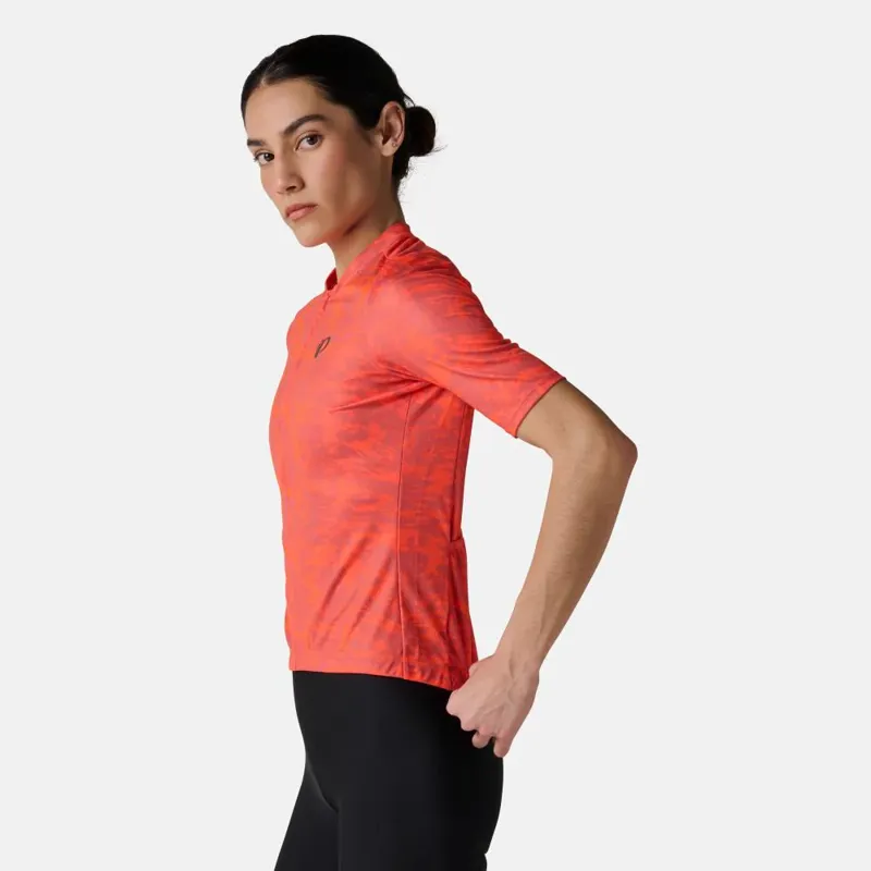 Pearl Izumi Women's Attack Short Sleeve Jersey in Fiery Coral Waverock-4