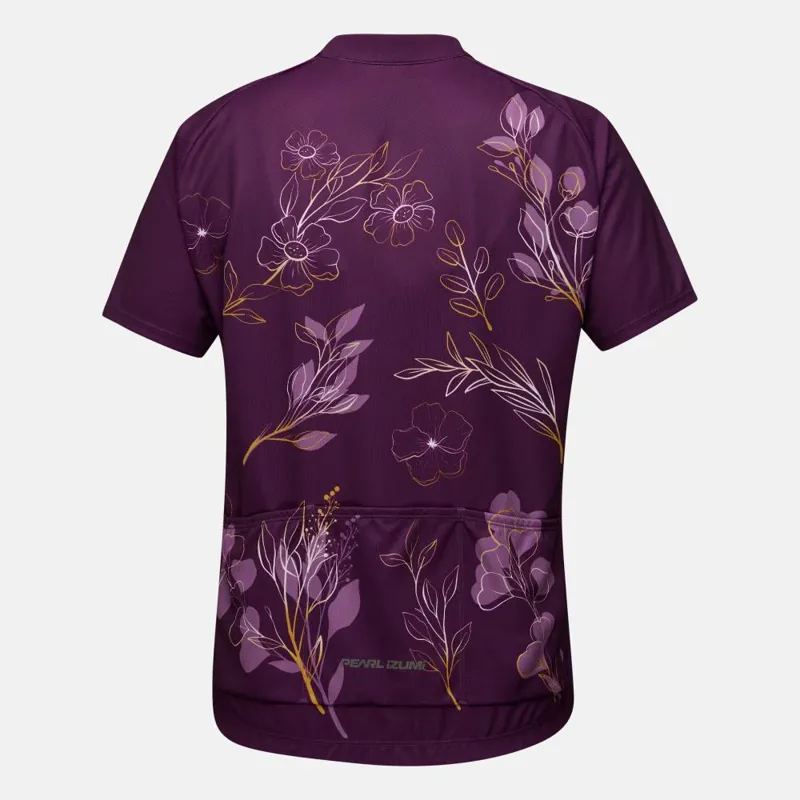Pearl Izumi Women's Classic Jersey in Dark Violet/Gold Wildflower-1