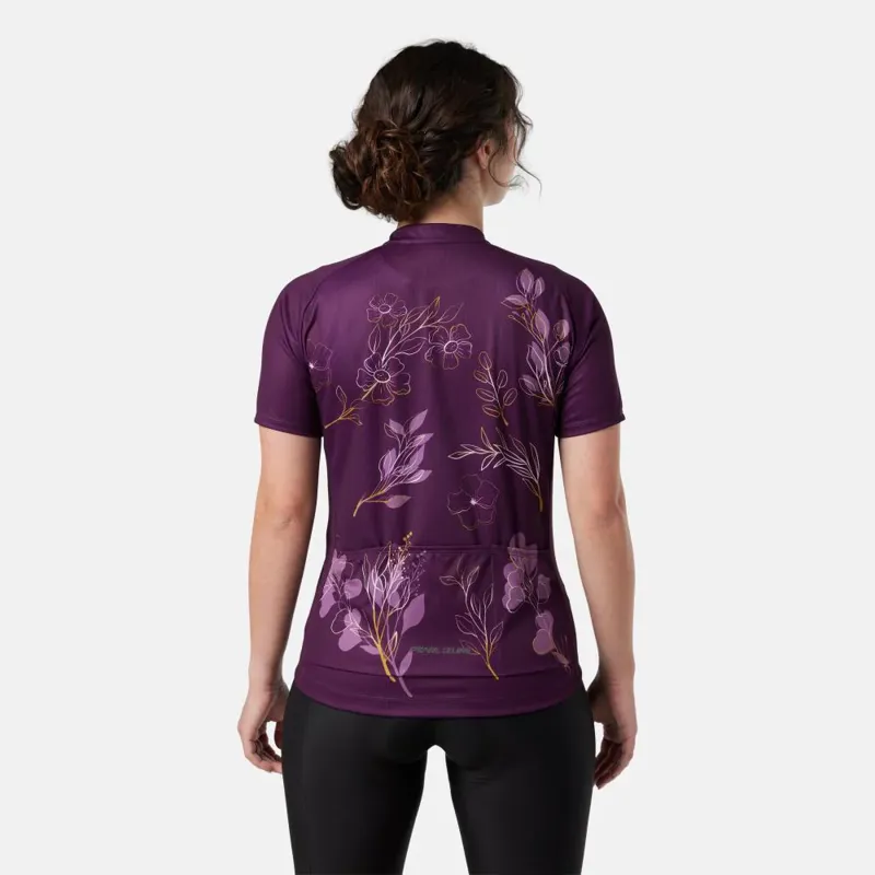 Pearl Izumi Women's Classic Jersey in Dark Violet/Gold Wildflower-4