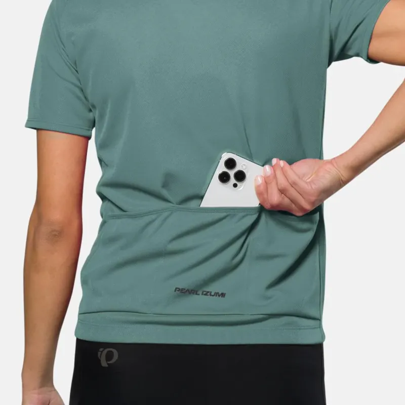 Pearl Izumi Women's Quest Short Sleeve Jersey in Balsam Green-5