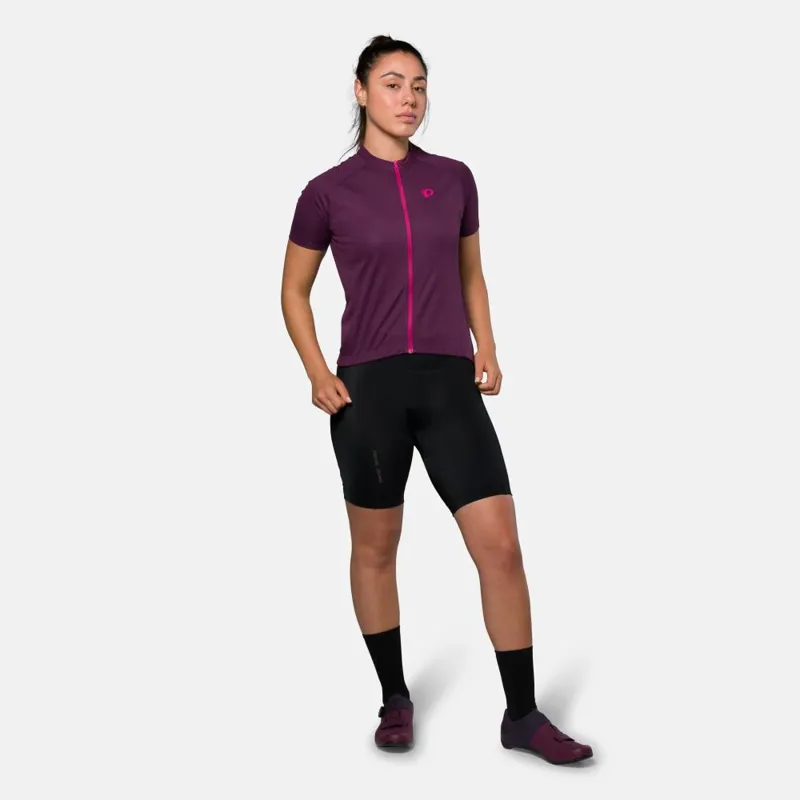 Pearl Izumi Women's Quest Short Sleeve Jersey in Dark Violet-4