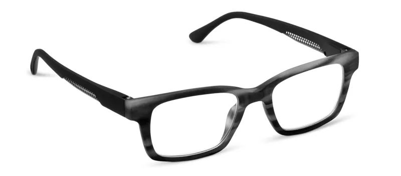 Peepers Cedar Readers in Charcoal Horn/Black-1