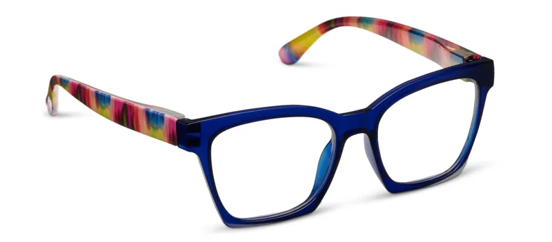 Peepers Maisie Blue Light Glasses in Blue/Ikat