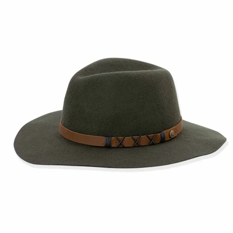 Pistil Women's Soho Wide Brim Hat in Olive