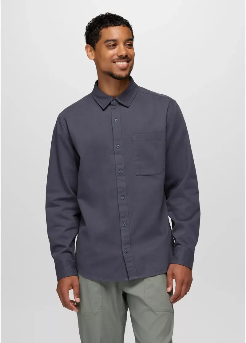 Prana Arbored Long Sleeve Shirt in Thundercloud-1