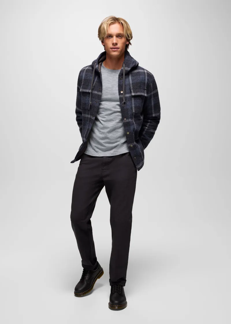 Prana Asgard Hooded Flannel Shirt in Stormy Night-6