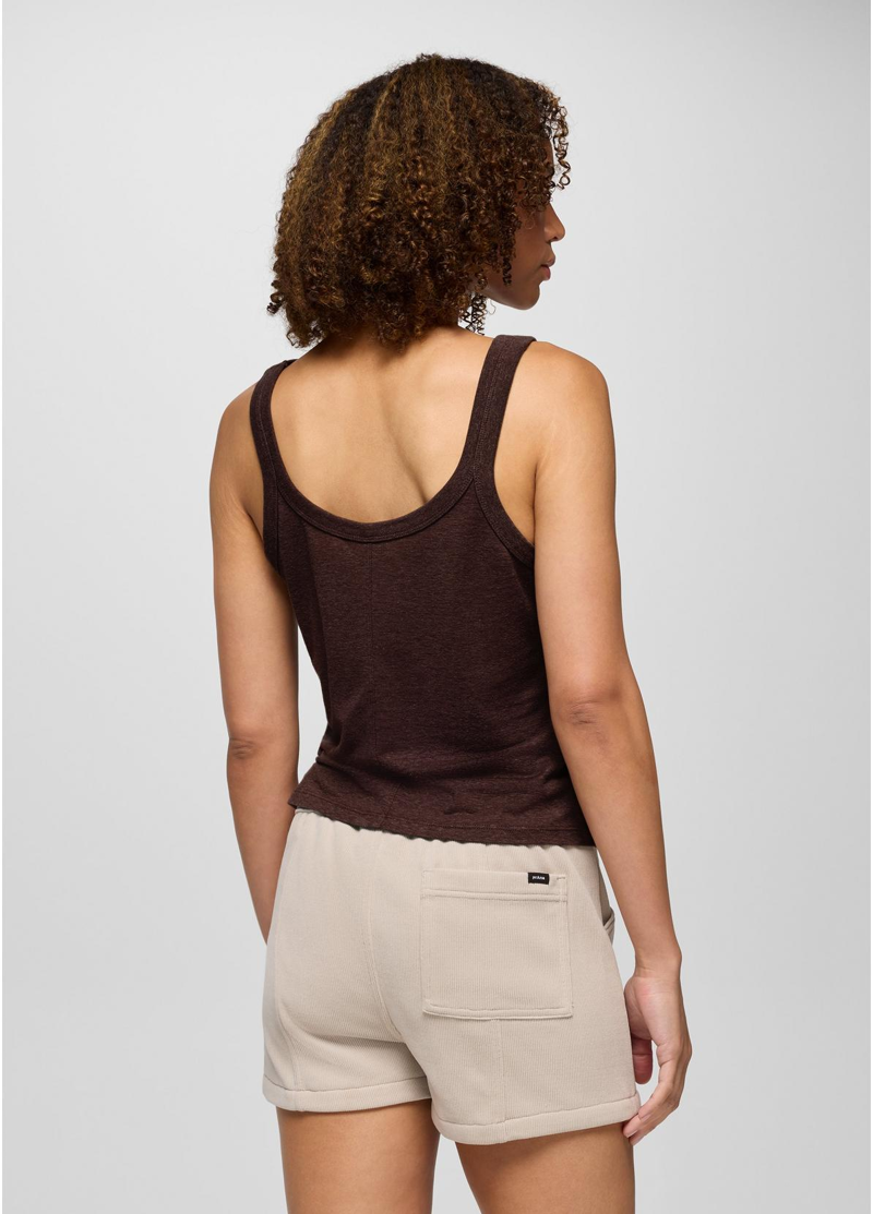 Prana Women's Cozy Up Scoop Tank in Mocha-1