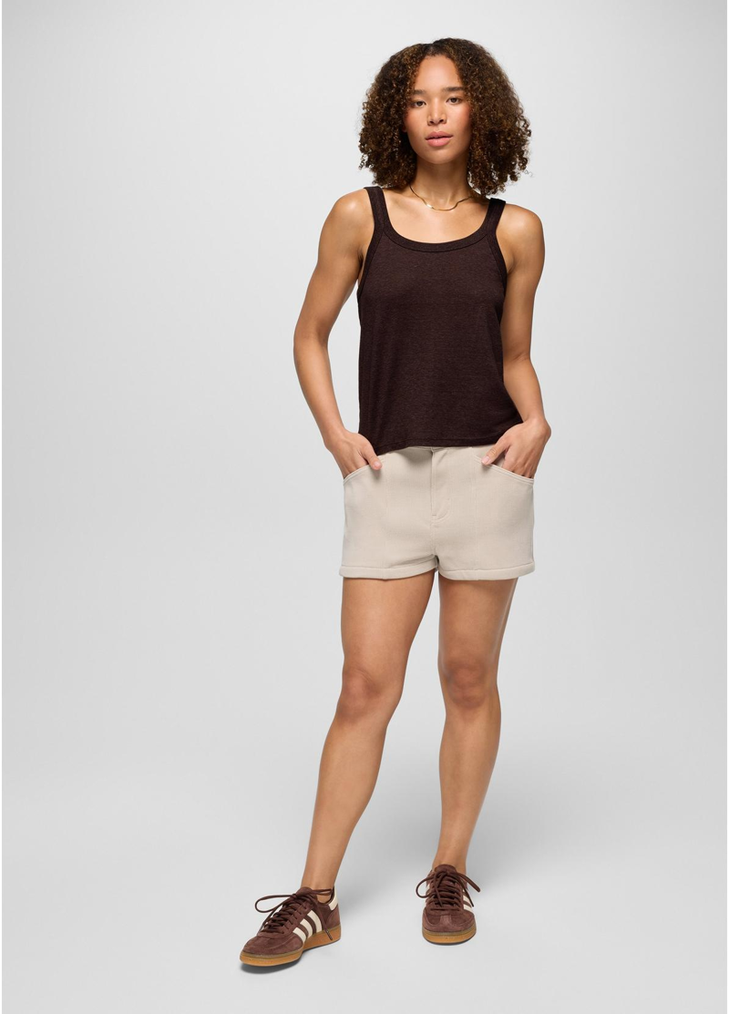 Prana Women's Cozy Up Scoop Tank in Mocha-2
