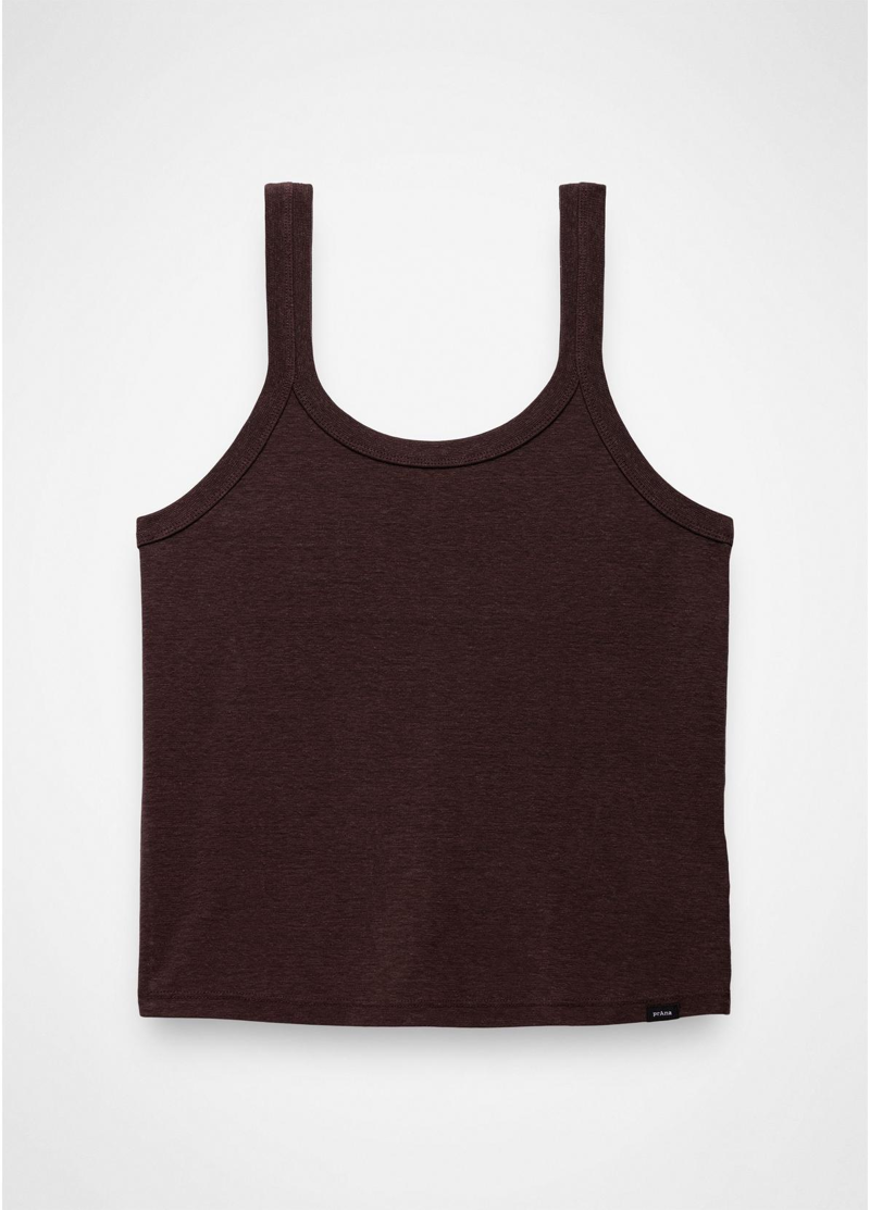 Prana Women's Cozy Up Scoop Tank in Mocha-3