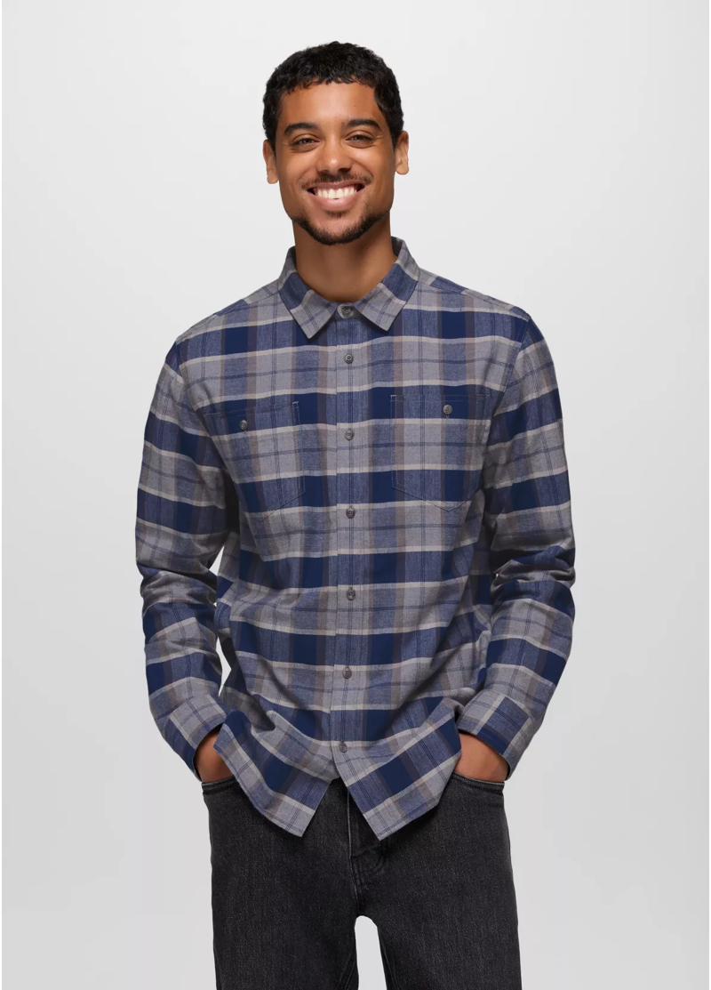 Prana Dolberg Flannel Shirt in Capulet Blue-1