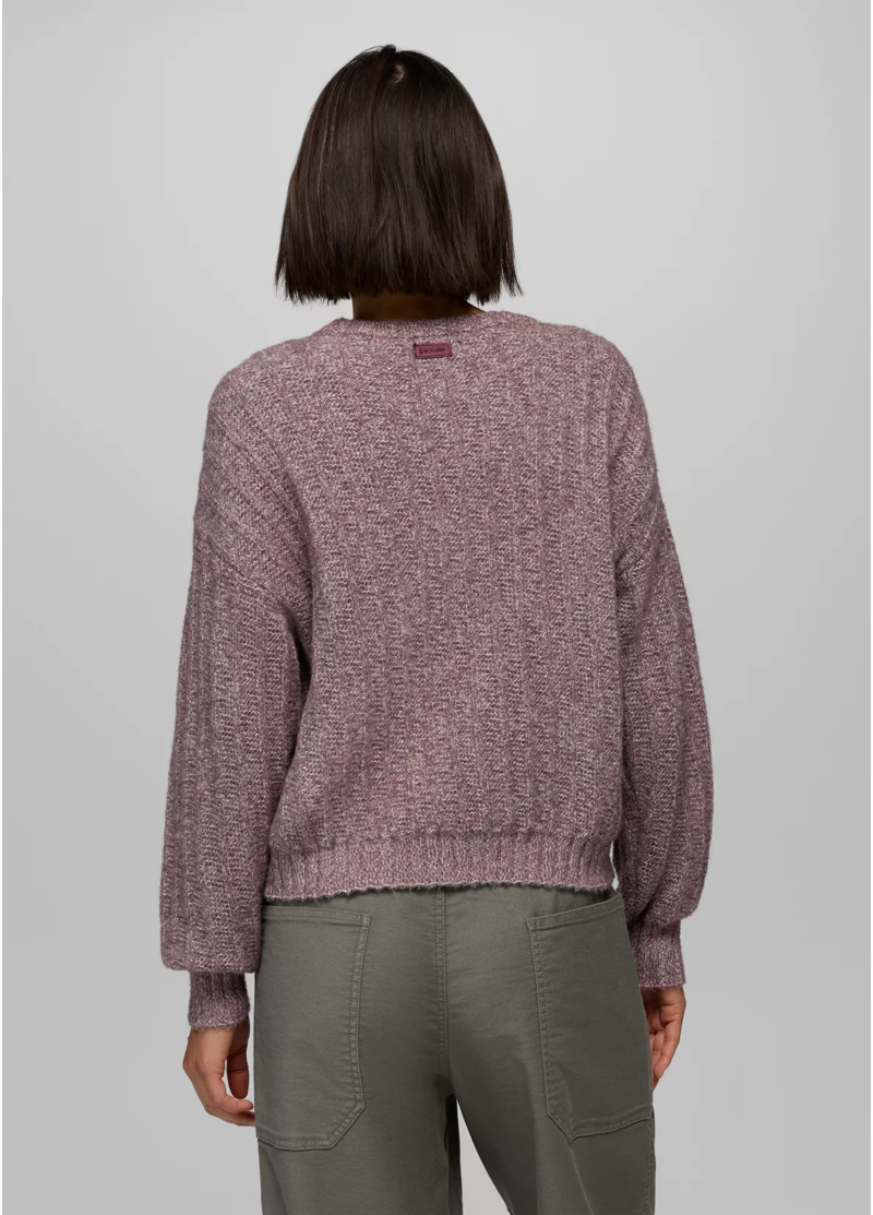 Prana Women's Emberbrook Sweater in Vino Heather-2