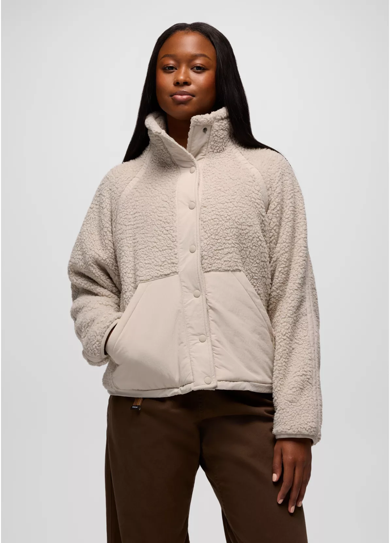 Prana Women's Encinitas Fleece Jacket in Almond-1