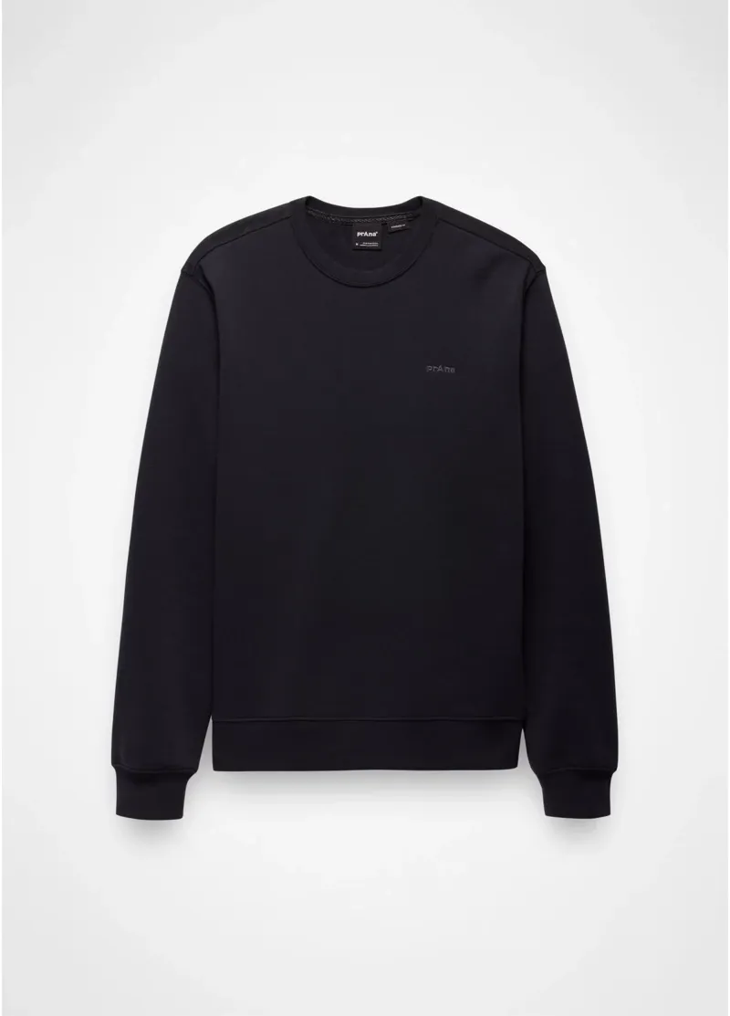 Prana Fleece Crew Sweatshirt in Black