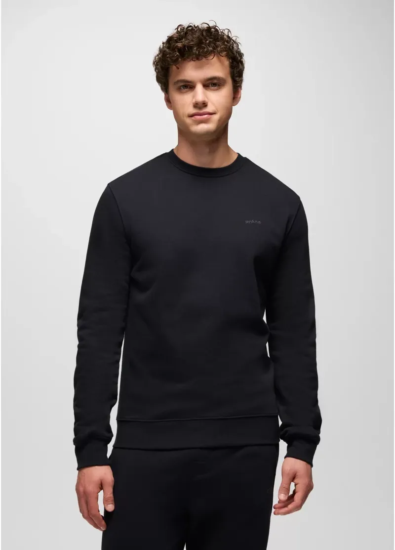 Prana Fleece Crew Sweatshirt in Black-1