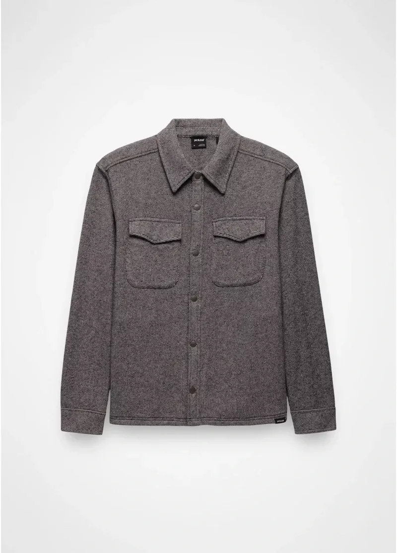 Prana Happy Camp Flannel in Shadow Heather