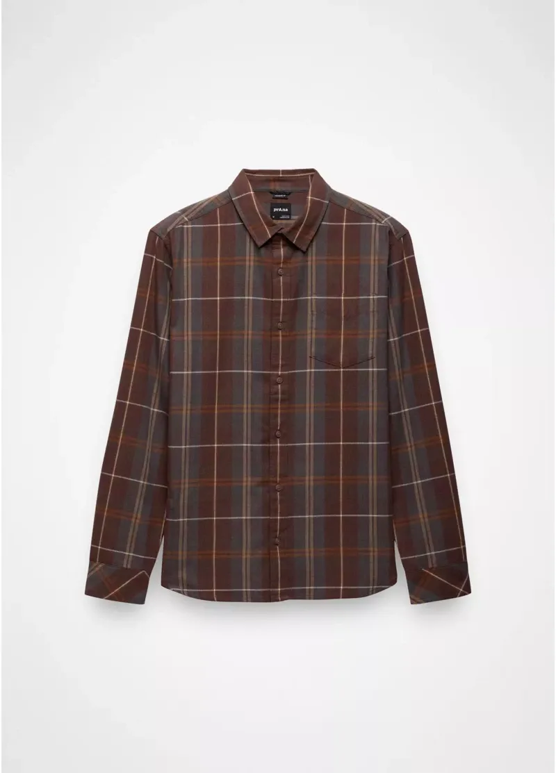 Prana Los Feliz Flannel Shirt in Mocha