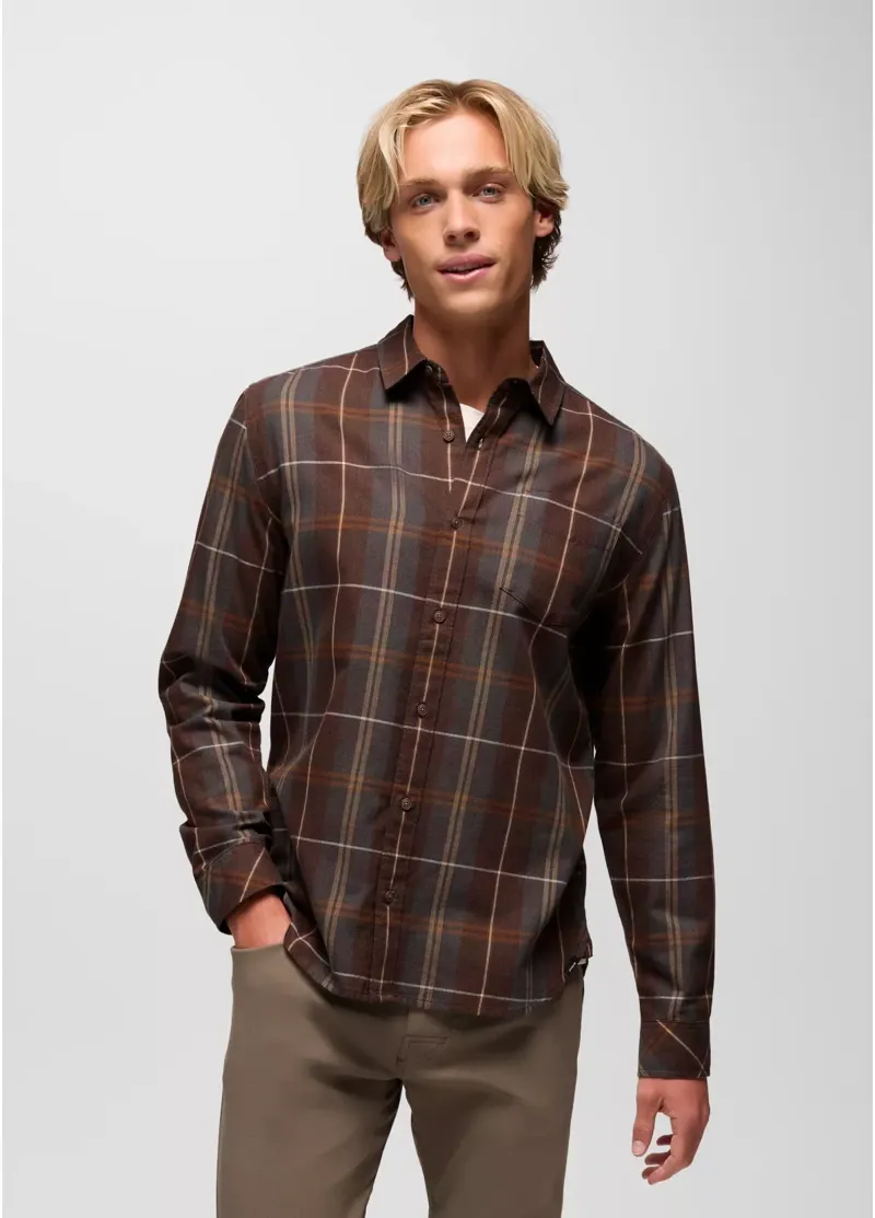 Prana Los Feliz Flannel Shirt in Mocha-1