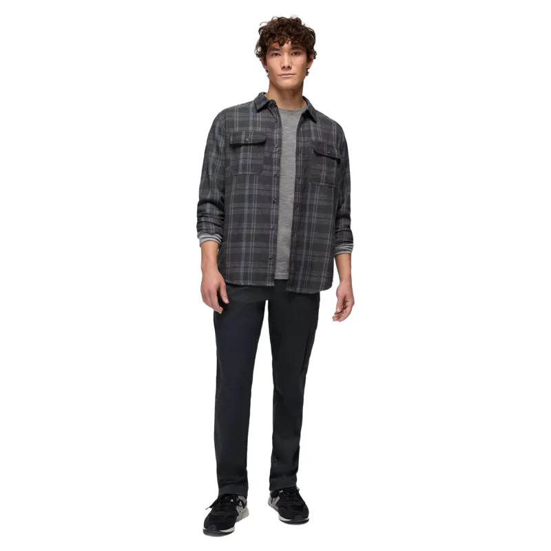 Prana Ronnie Crew II Long Sleeve Shirt in Heather Grey-2