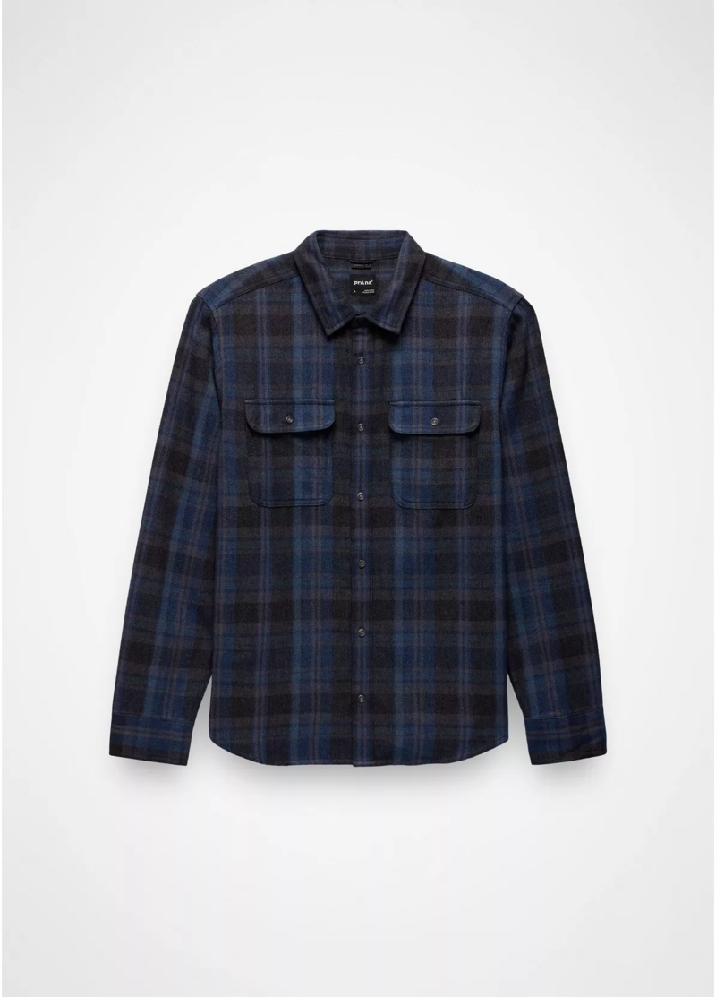 Prana Westbrook Flannel Shirt in Capulet Blue