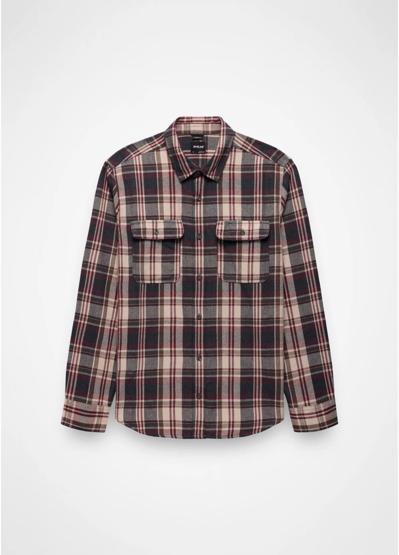 Prana Westbrook Flannel Shirt in Deep Vino