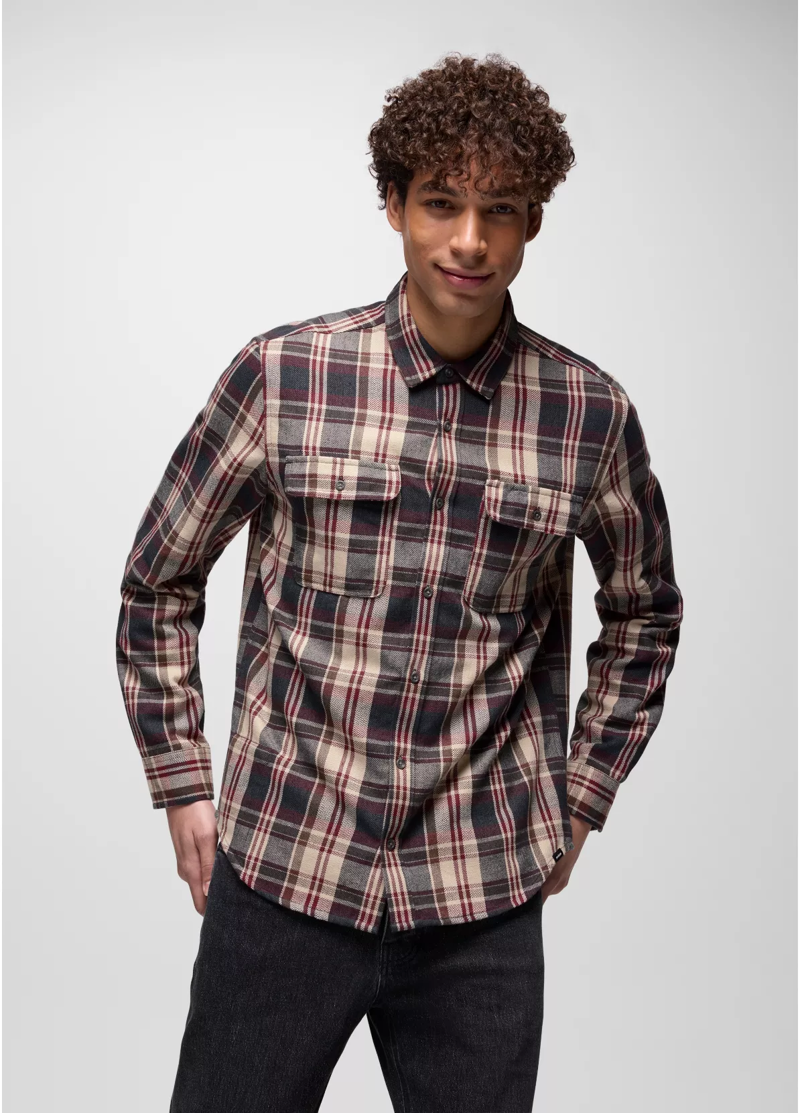 Prana Westbrook Flannel Shirt in Deep Vino-1