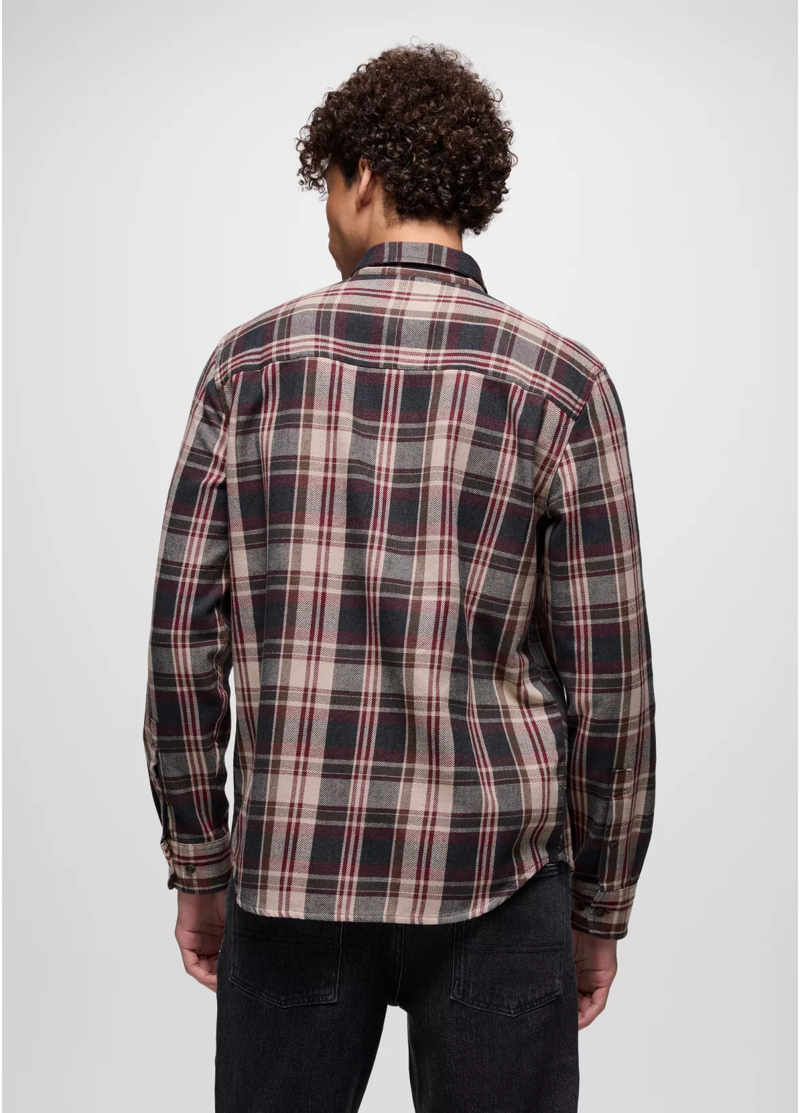 Prana Westbrook Flannel Shirt in Deep Vino-2