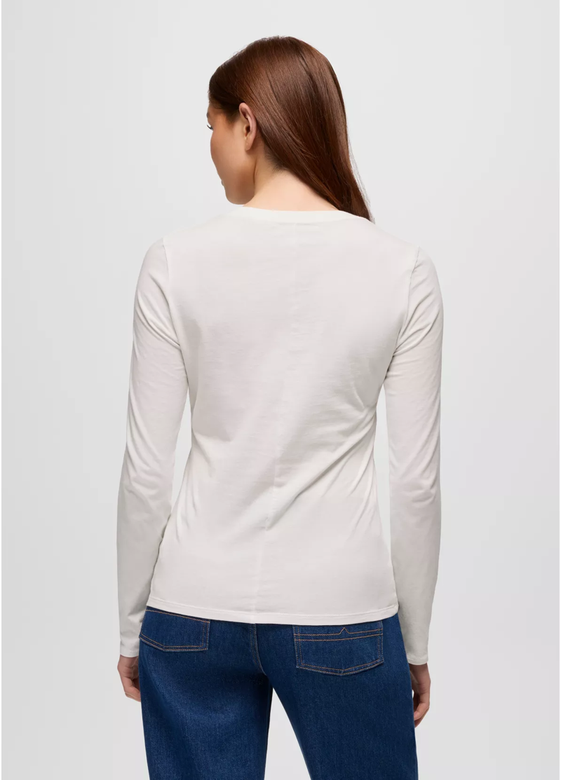 Prana Women's Everyday Long Sleeve Tee in Soft White-1