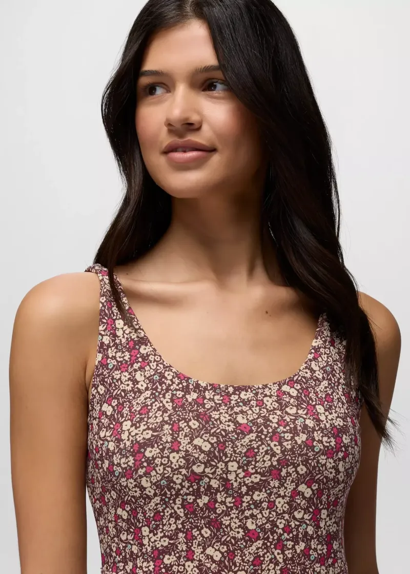 Prana Women's Corrinne Short Dress in Cacao Blossom-3