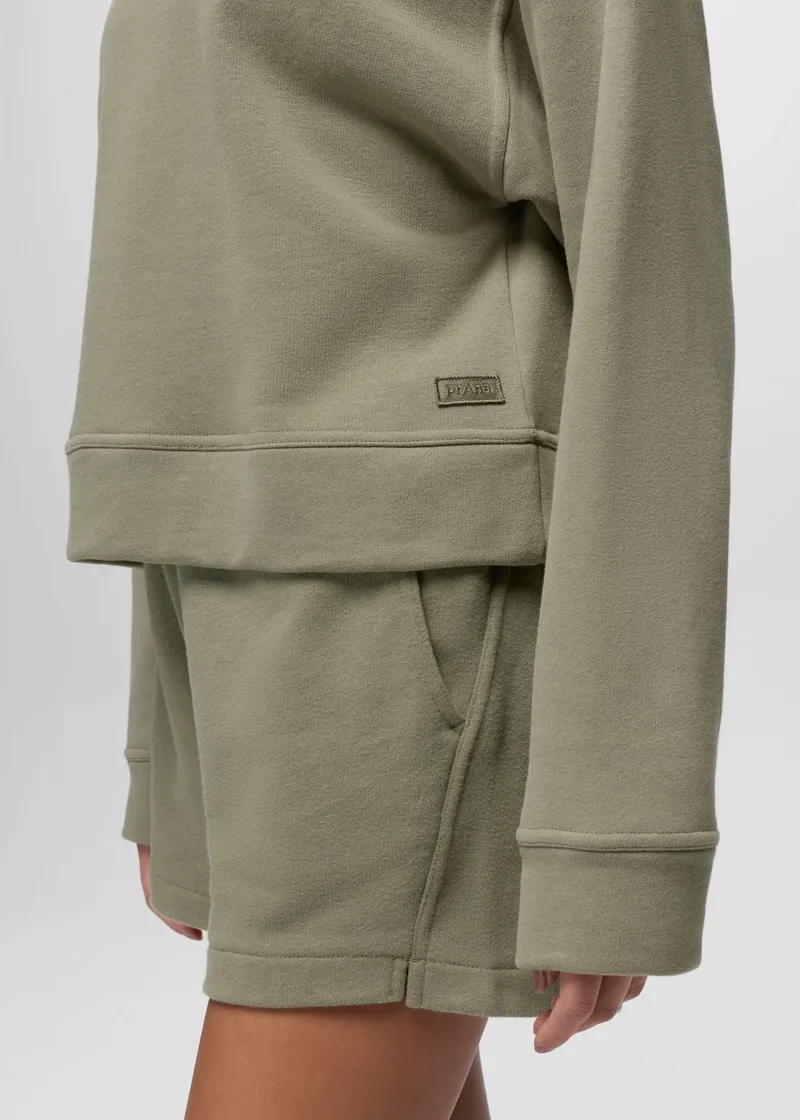 Prana Women's DreamTerry Crew Sweatshirt in Sage-4
