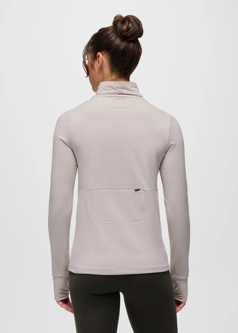 Prana Women's Ice Flow Long Sleeve Top in Almond Heather-1