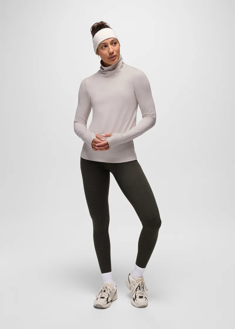 Prana Women's Ice Flow Long Sleeve Top in Almond Heather-2