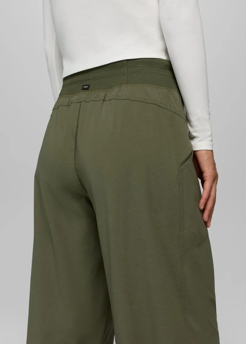 Prana Women's Koen Wide Leg Pant in Cargo Green-3