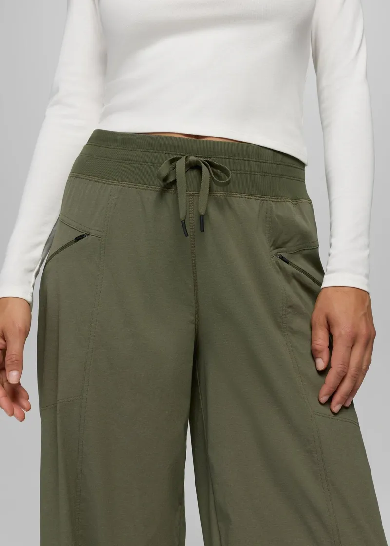 Prana Women's Koen Wide Leg Pant in Cargo Green-5