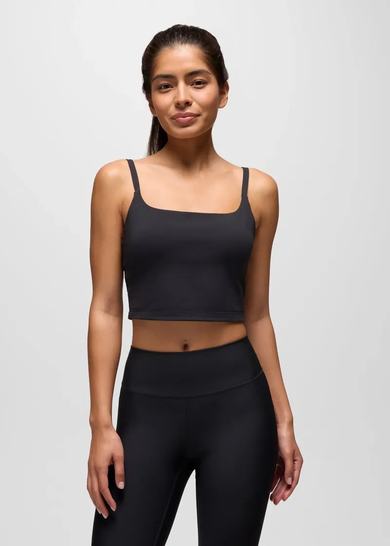 Prana Women's Luxara Longline Bra in Black-1