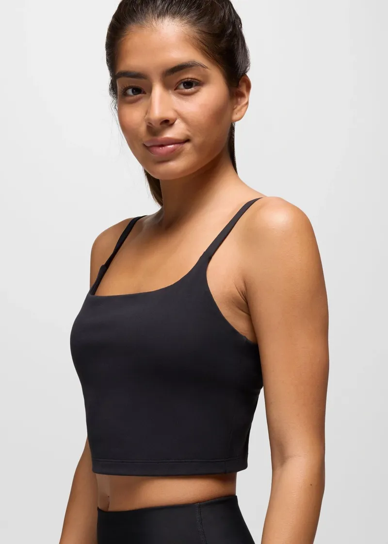 Prana Women's Luxara Longline Bra in Black-3