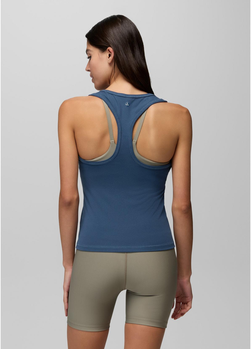 Prana Women's Pure Ascent Racerback Tank in Bluff Blue-2
