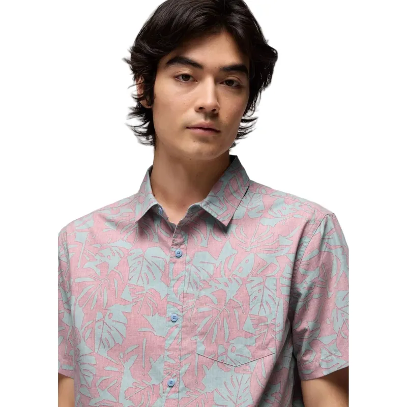Prana Stimmersee Shirt in Sea Glass Monstera-3