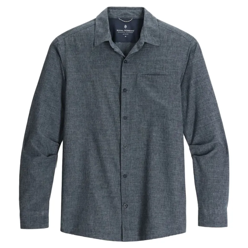 Royal Robbins Amp Lite II Long Sleeve Shirt in Deep Blue Heather