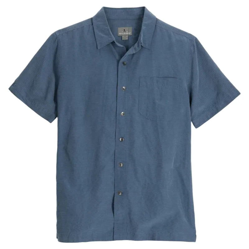 Royal Robbins Desert Pucker Dry Short Sleeve Shirt in Collins Blue