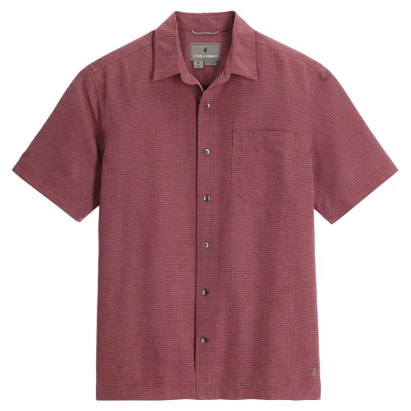 Royal Robbins Desert Pucker Dry Short Sleeve Shirt in Wild Rhubarb