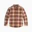Royal Robbins Lieback Flannel Shirt in Rust Brown Dipsea Plaid