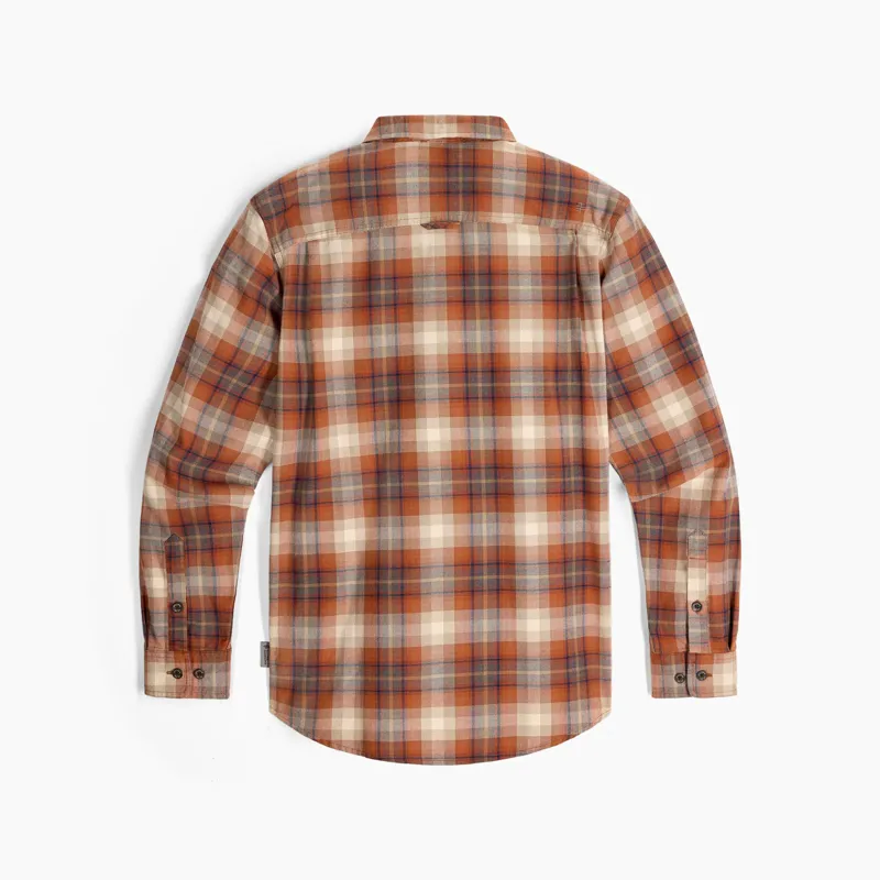Royal Robbins Lieback Flannel Shirt in Rust Brown Dipsea Plaid-1