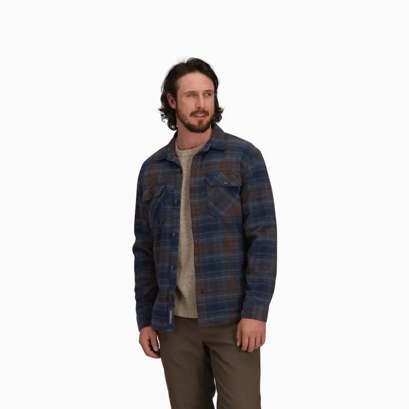 Royal Robbins Snowcap Lined Flannel Shirt in Naval Tioga Plaid-2