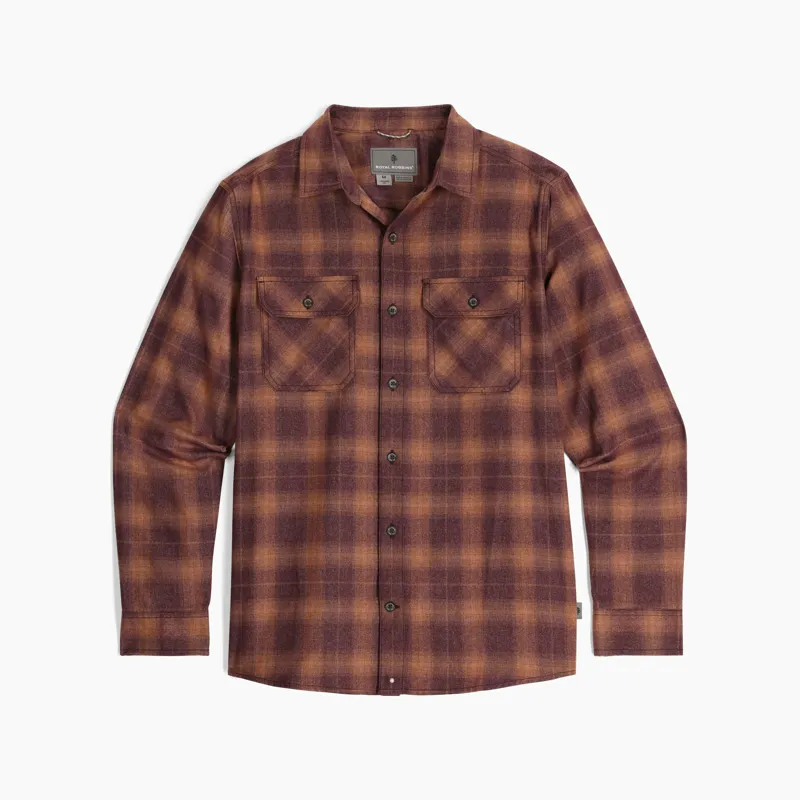 Royal Robbins Vogelsang Shirt in Loganberry Round Top Plaid
