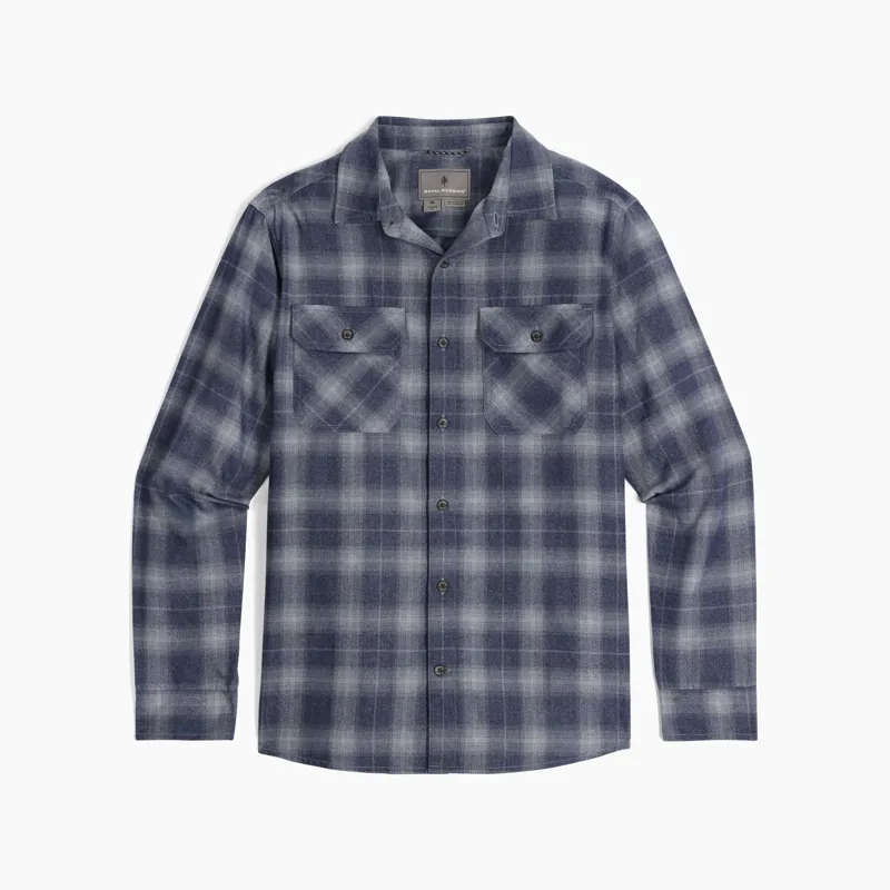Royal Robbins Vogelsang Shirt in Navy Round Top Plaid