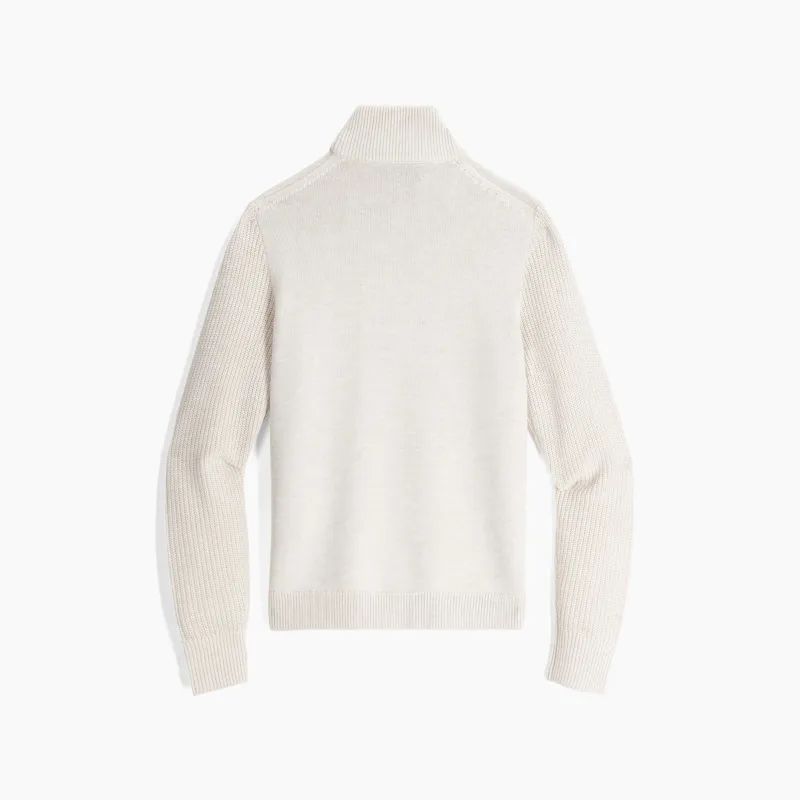 Royal Robbins Women's Westlands 1/4 Zip Top in Chalk Heather-1