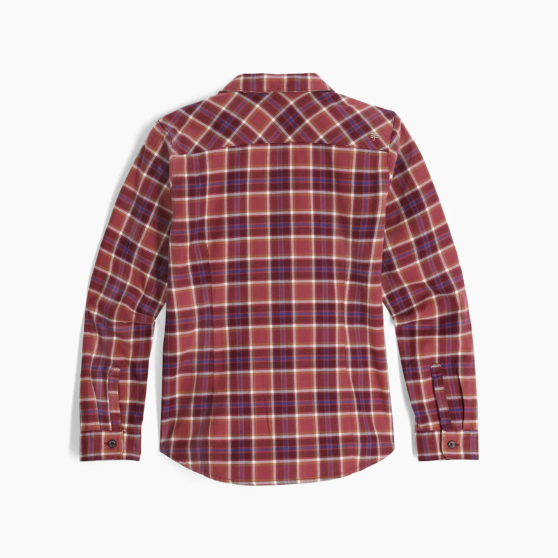 Royal Robbins Lieback Women's Flannel Shirt in Wild Rhubarb/Bodega-1