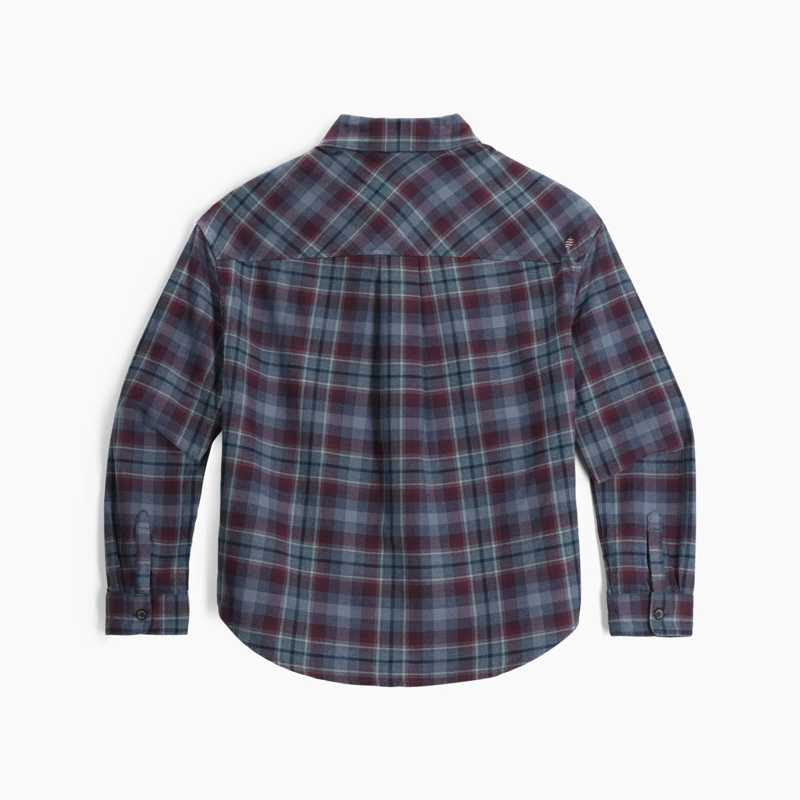 Royal Robbins Women's Lieback Overshirt in Deep Blue Dipsea Plaid-1