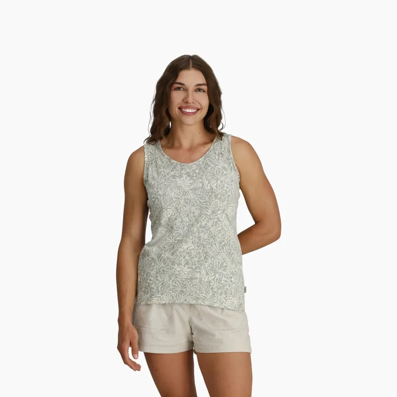 Royal Robbins Women's Featherweight Tank Sage Leaf Yarrow Print-2