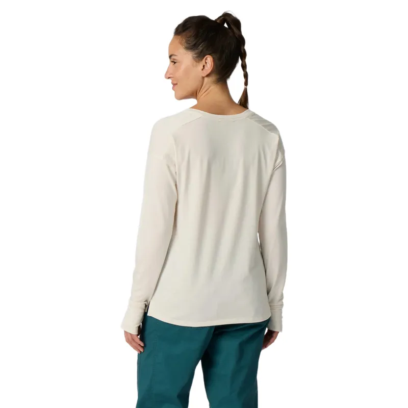 Royal Robbins Women's Madera V Neck Shirt in Chalk-1